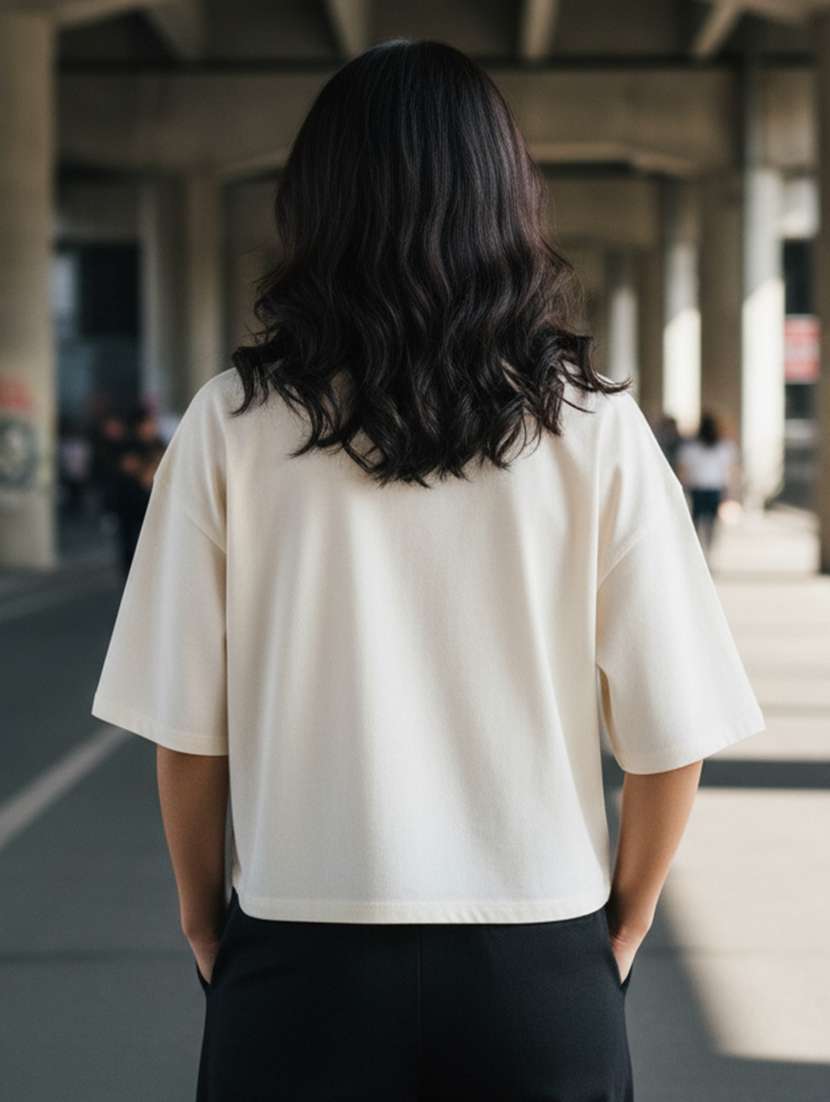 women printed short sleeve crop t-shirt - 22397448 -  Standard Image - 2