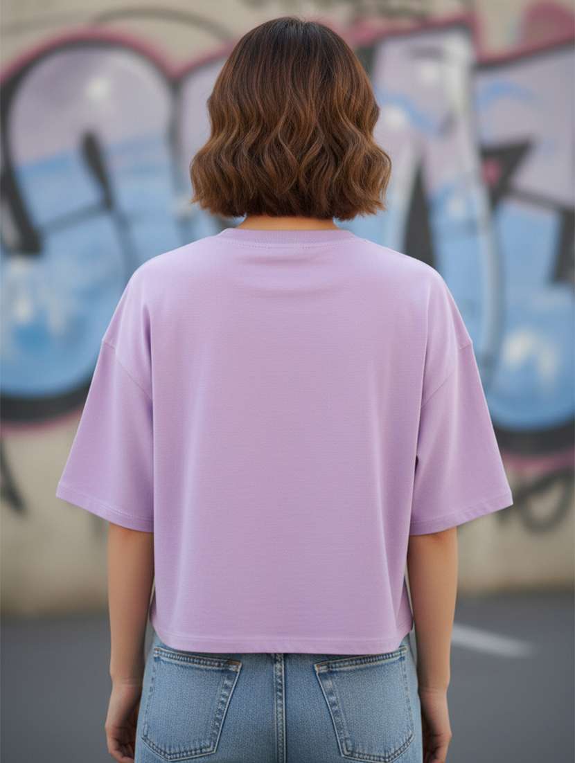 women printed short sleeve crop t-shirt - 22397451 -  Standard Image - 2