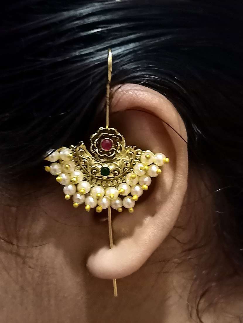 kalamkari kan karnaful ear cuff - 22397769 -  Standard Image - 2