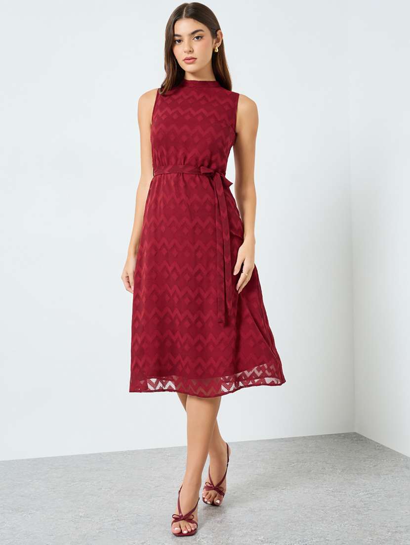 women self designed sleeveless a-line dress - 22397821 -  Standard Image - 2