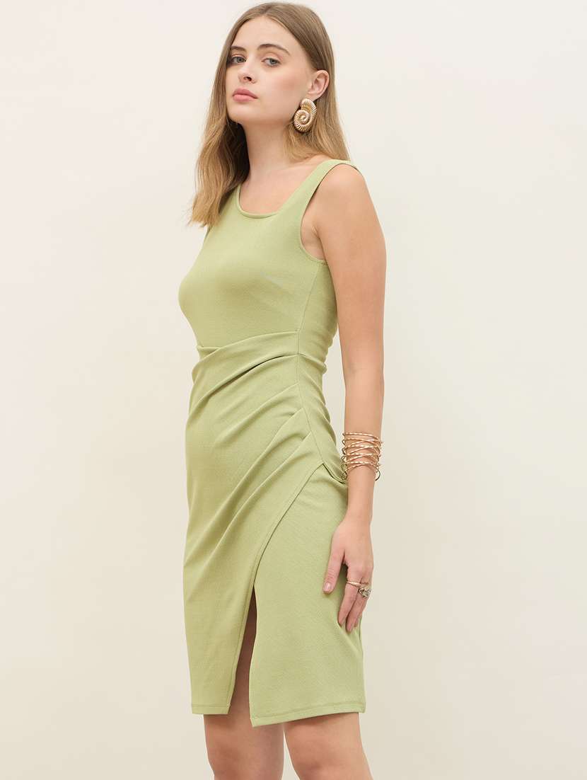 women solid sleeveless bodycon dress - 22397822 -  Standard Image - 2