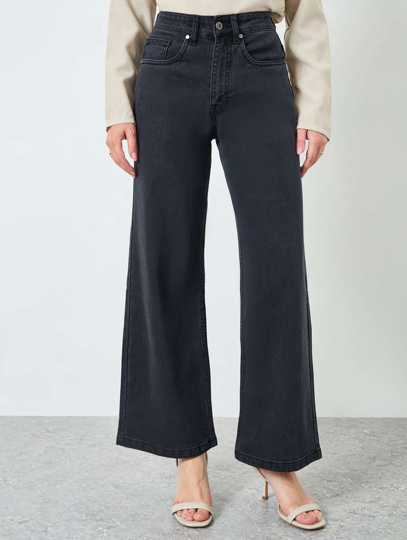 women soldi high rise wide leg jean