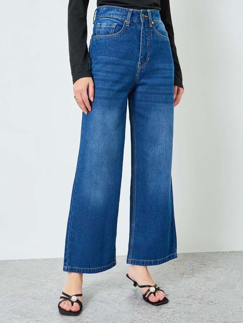 women soldi high rise wide leg jean