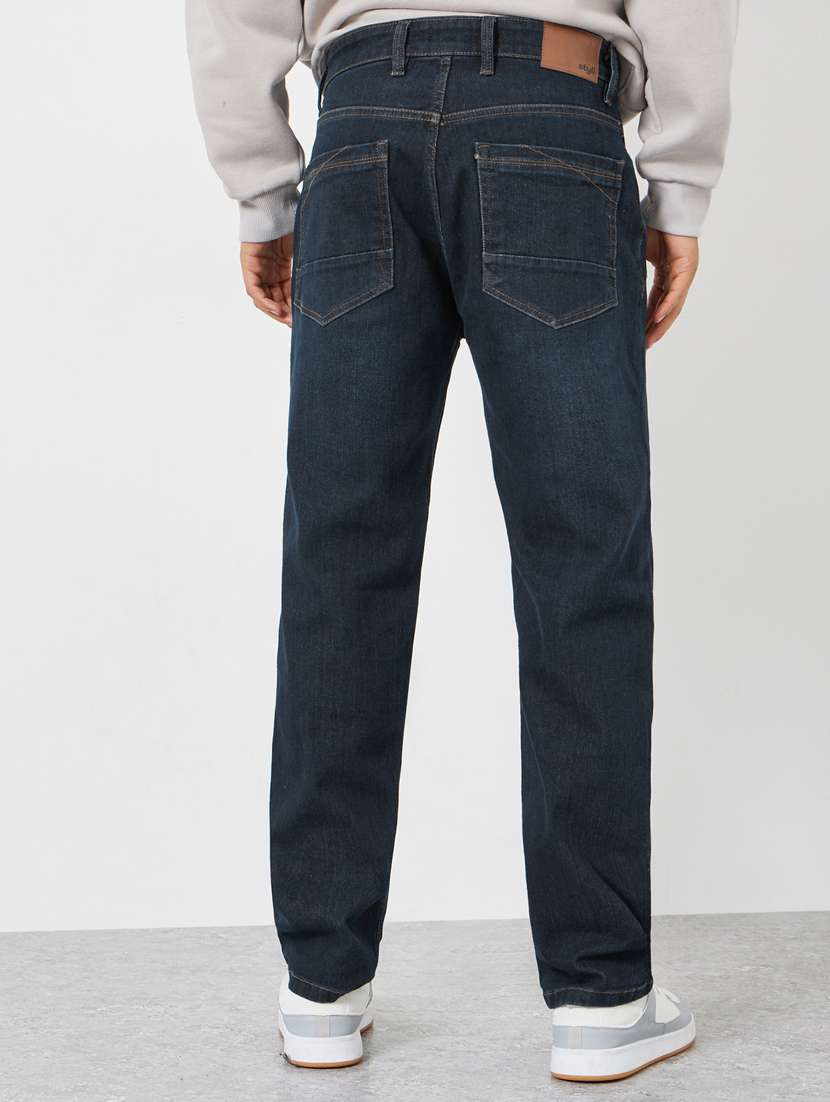 men plain mid rise full length tapered jeans - 22397960 -  Standard Image - 2