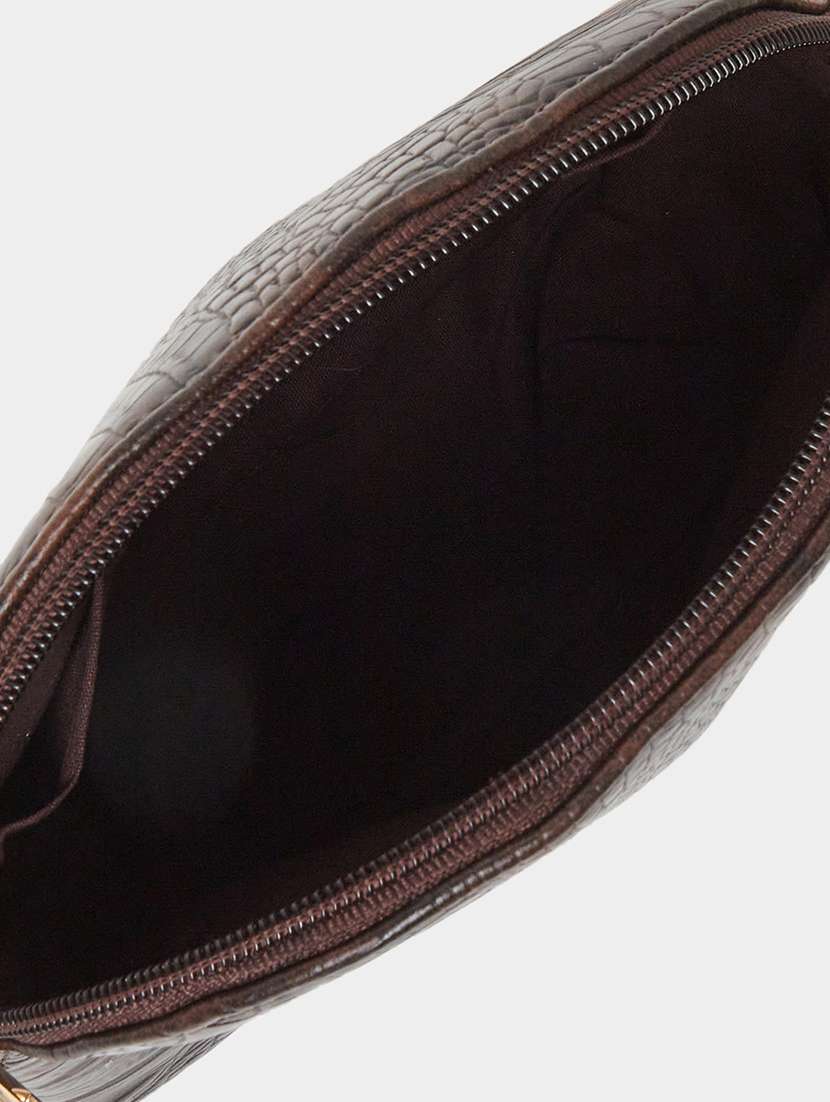 women brown textured sling bag - 22397994 -  Standard Image - 2