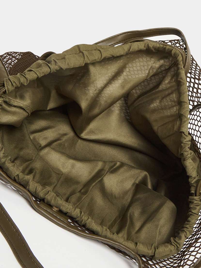 women olive solid net tote - 22397997 -  Standard Image - 2