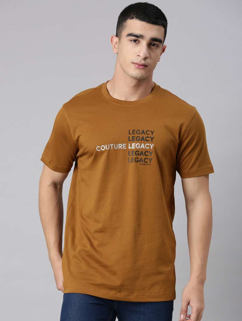 men typographic short sleeve regular fit t-shirt
