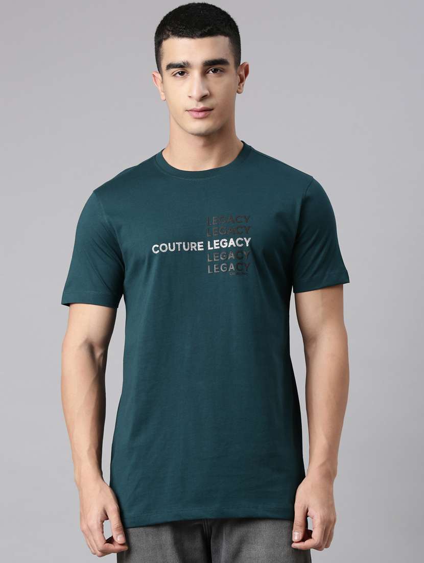 men typographic short sleeve regular fit t-shirt