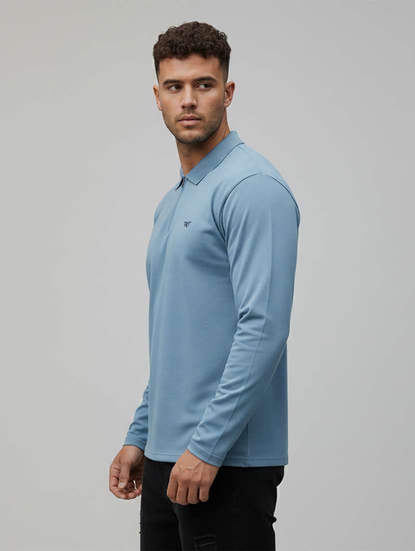 men solid long sleeve regular fit polo t-shirt - 22398911 -  Standard Image - 2