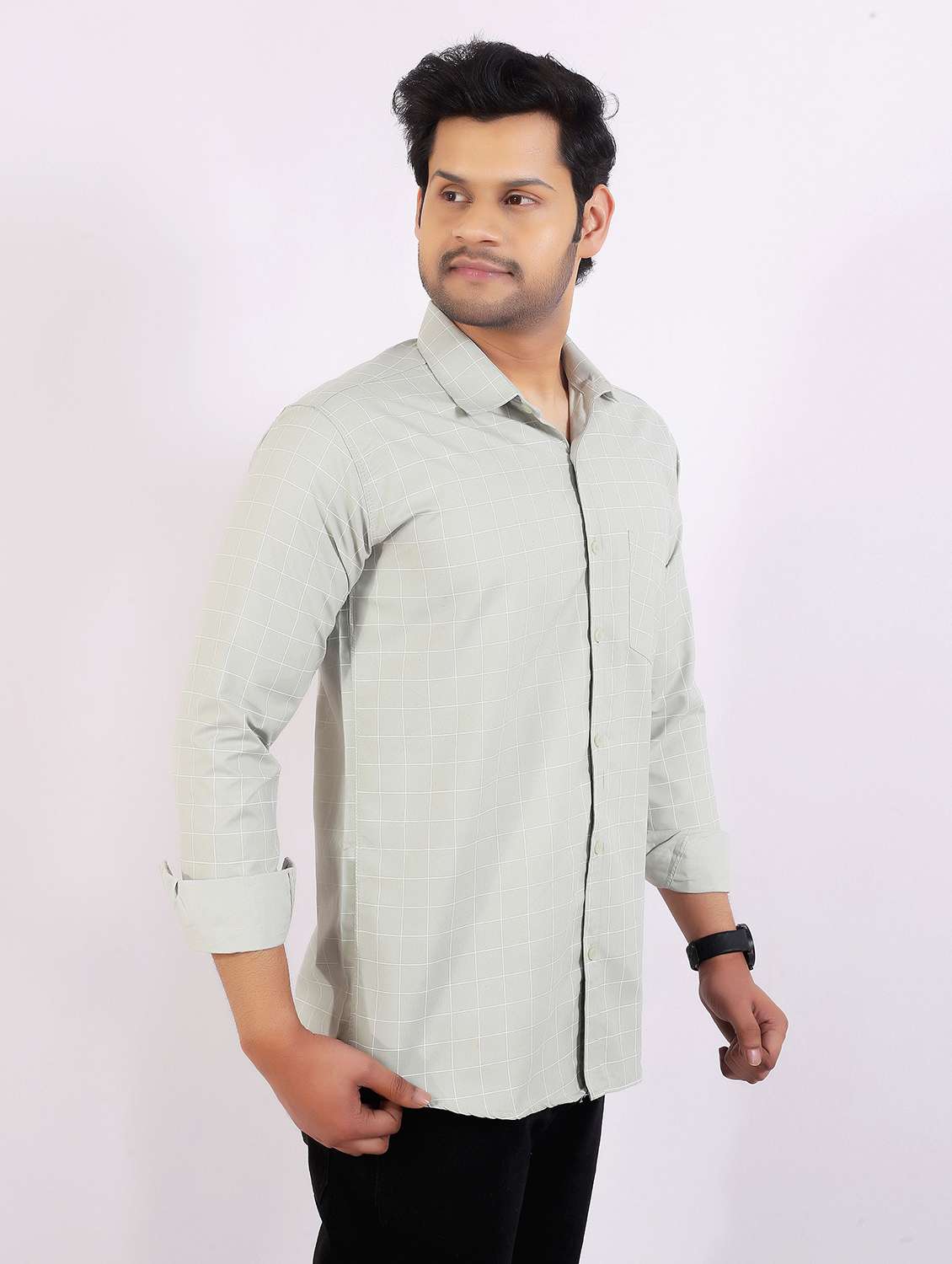 Men Checkered Long Sleeve Regular Fit Casual Shirt - 22399106 -  Standard Image - 2