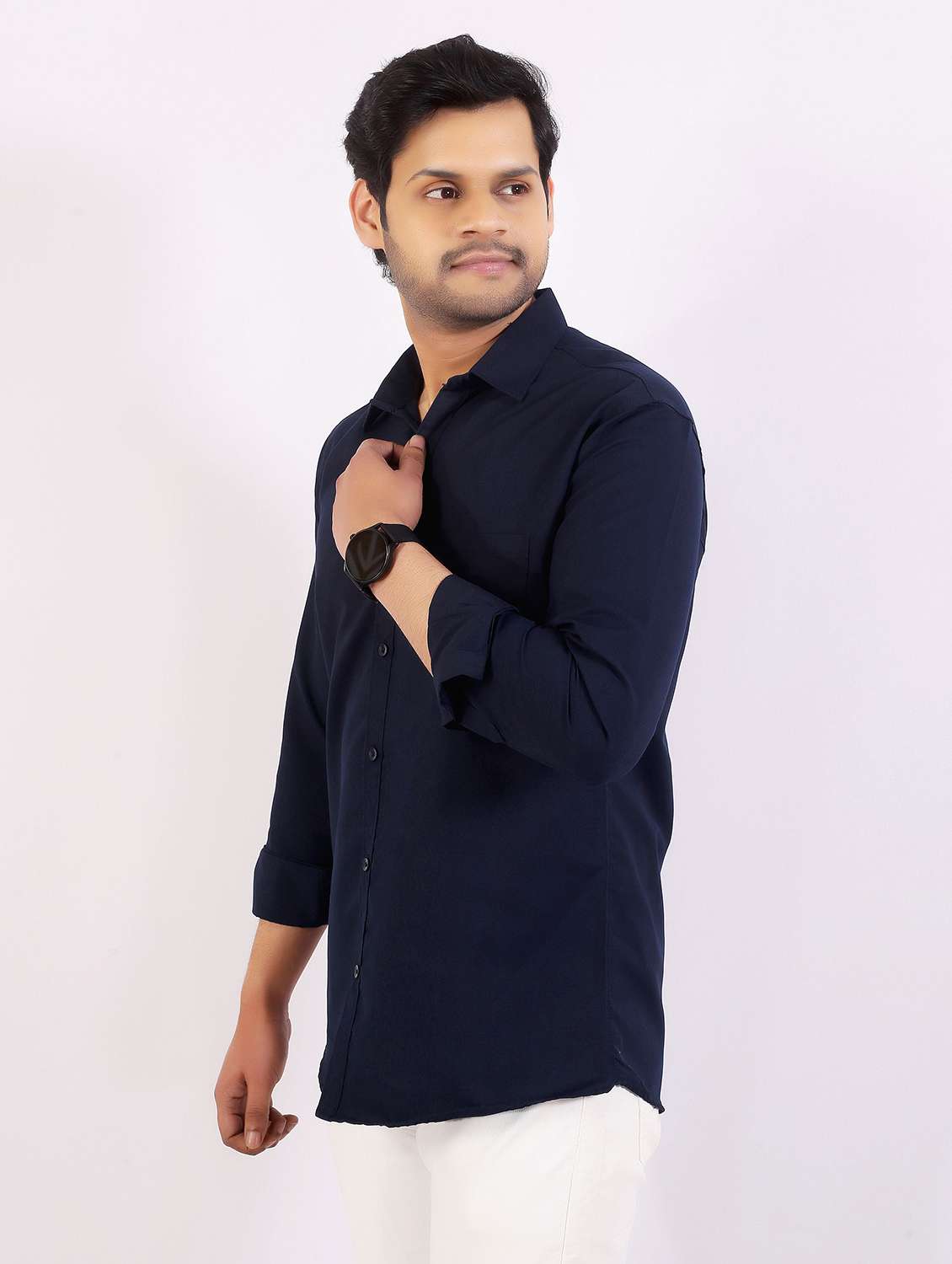 men solid long sleeve regular fit casual shirt - 22399123 -  Standard Image - 2