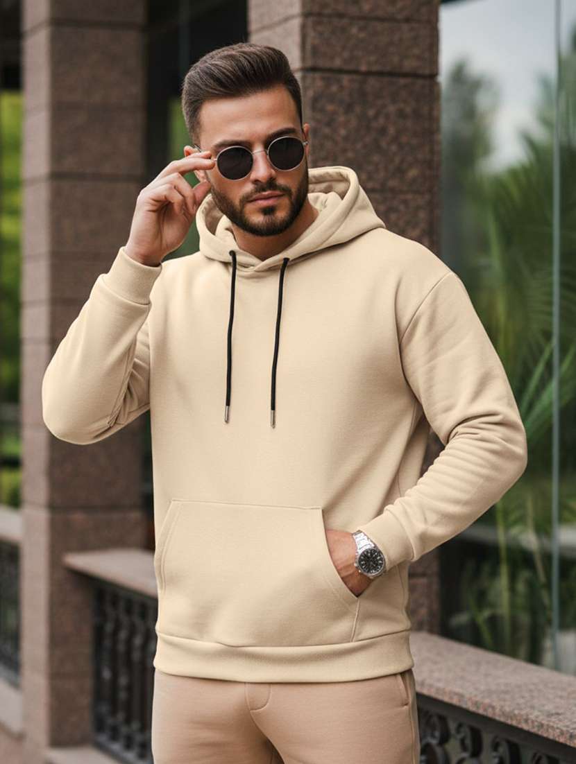 men solid long sleeve regular fit sweatshirt