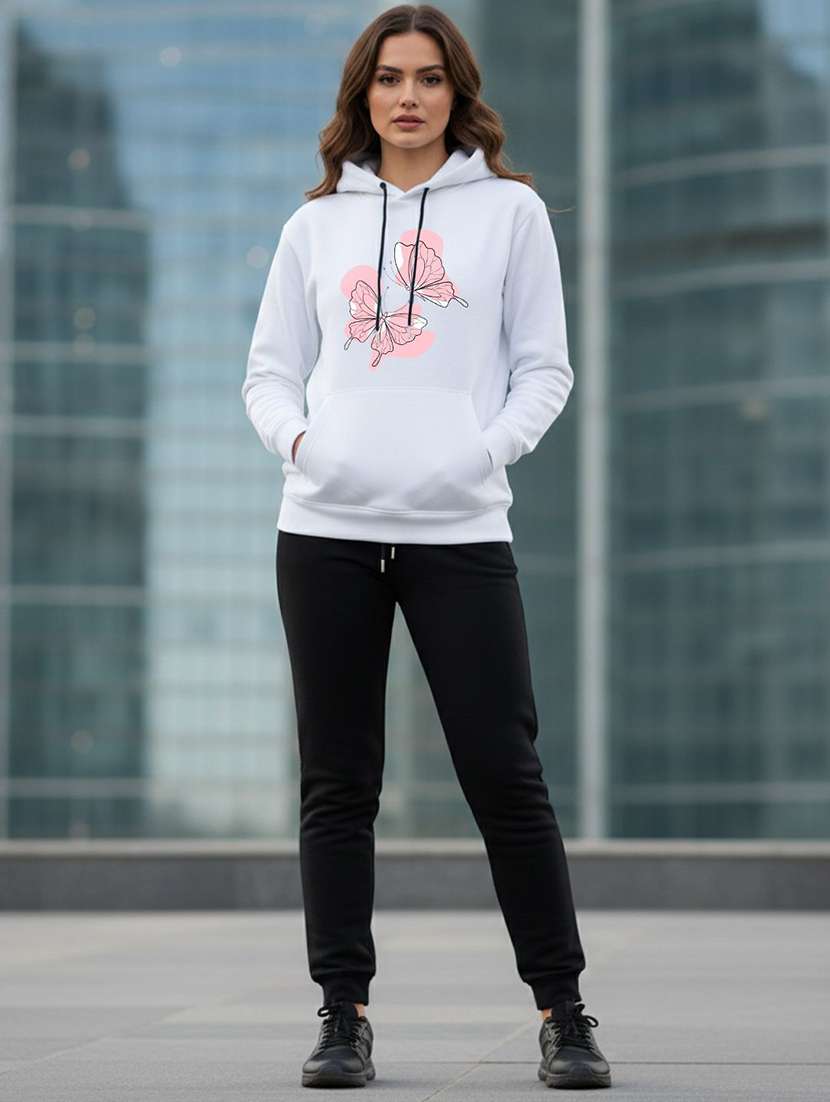 women graphic long sleeve hooded sweatshirt - 22399236 -  Standard Image - 2