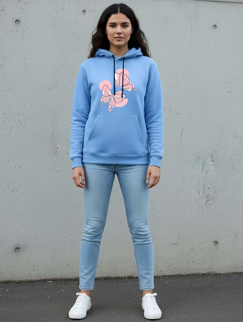 women graphic long sleeve hooded sweatshirt - 22399237 -  Standard Image - 2