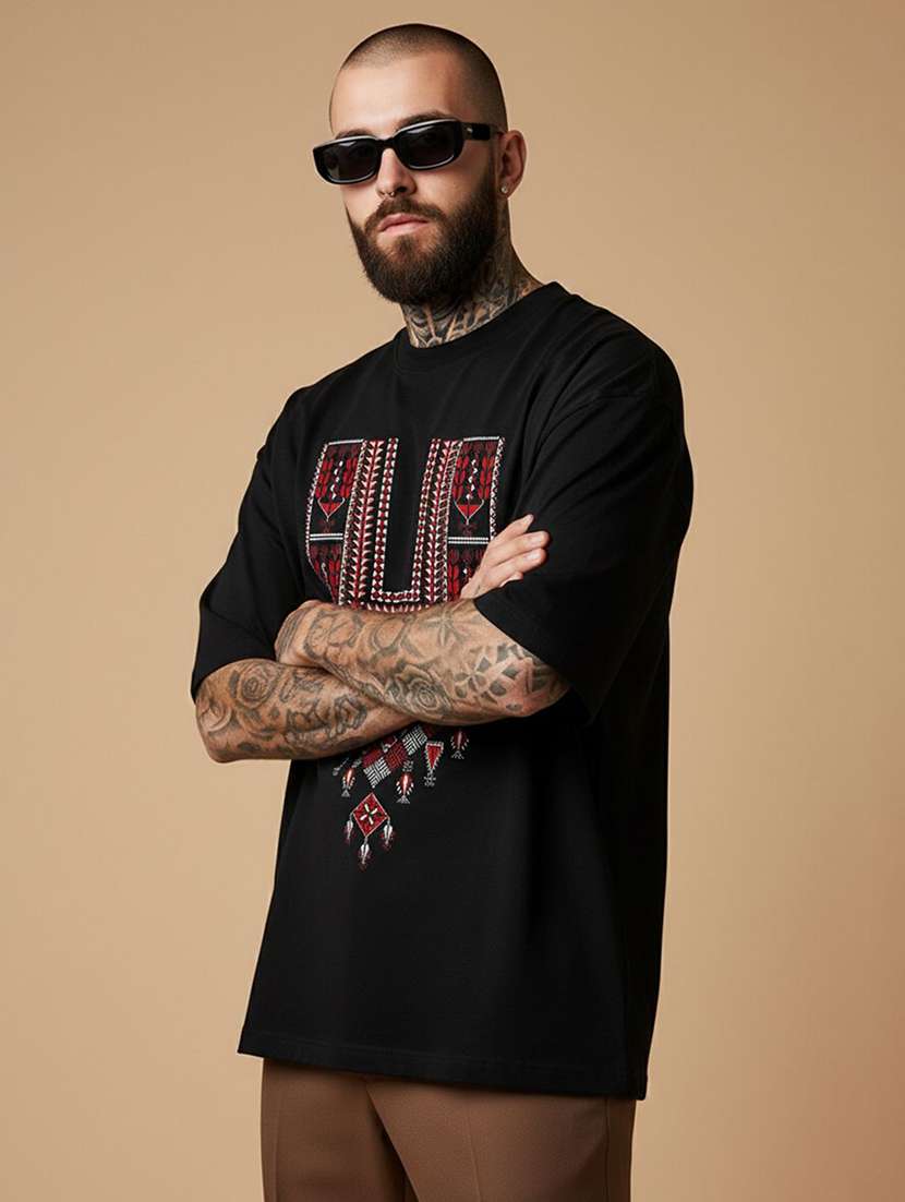 men printed short sleeve oversized t-shirt - 22399285 -  Standard Image - 2