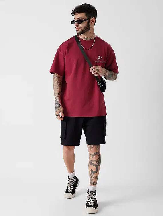 men printed short sleeve oversized t-shirt - 22399319 -  Standard Image - 2