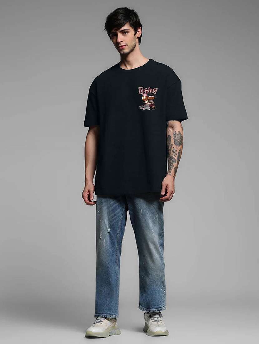 men printed short sleeve oversized t-shirt - 22399335 -  Standard Image - 2