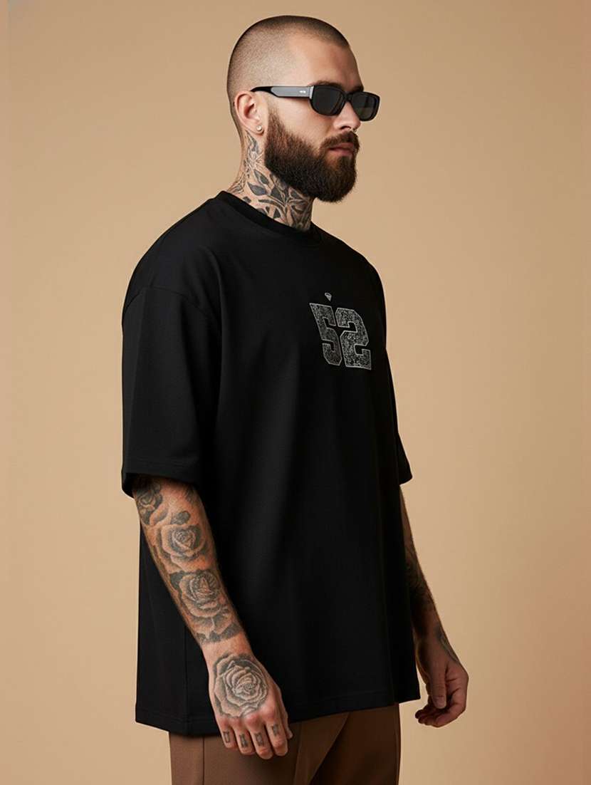 men typographic short sleeve oversized t-shirt - 22399336 -  Standard Image - 2
