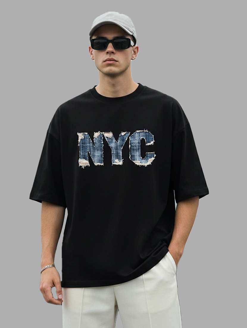 men typographic short sleeve oversized t-shirt - 22399339 -  Standard Image - 2