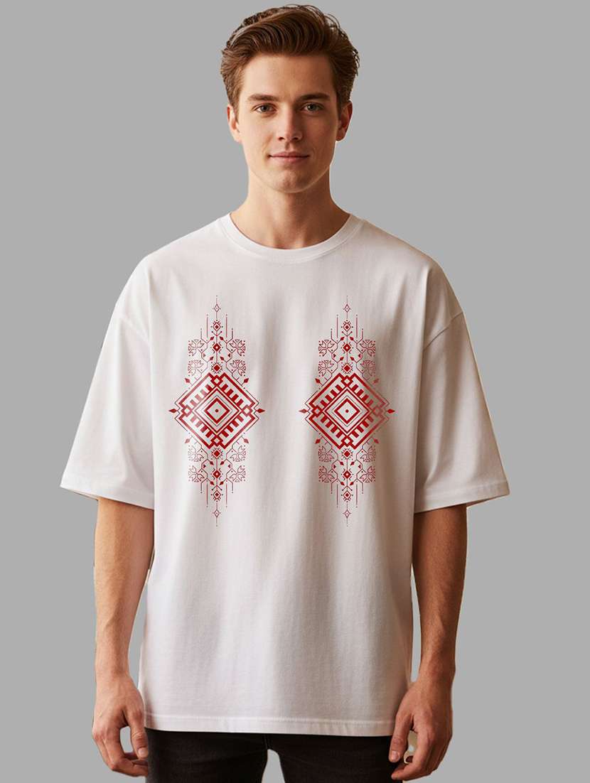 men printed short sleeve oversized t-shirt - 22399345 -  Standard Image - 2