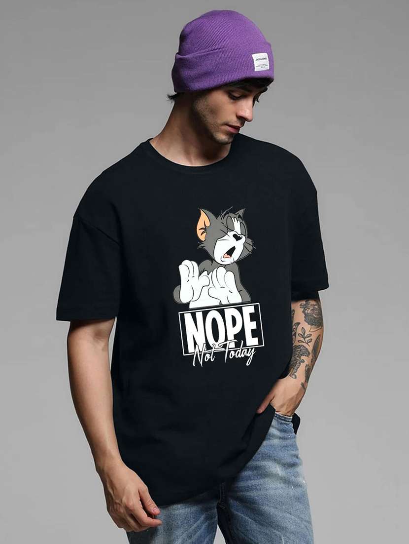 men printed short sleeve oversized t-shirt - 22399364 -  Standard Image - 2