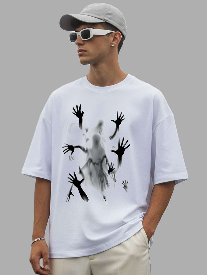 men printed short sleeve oversized t-shirt - 22399365 -  Standard Image - 2