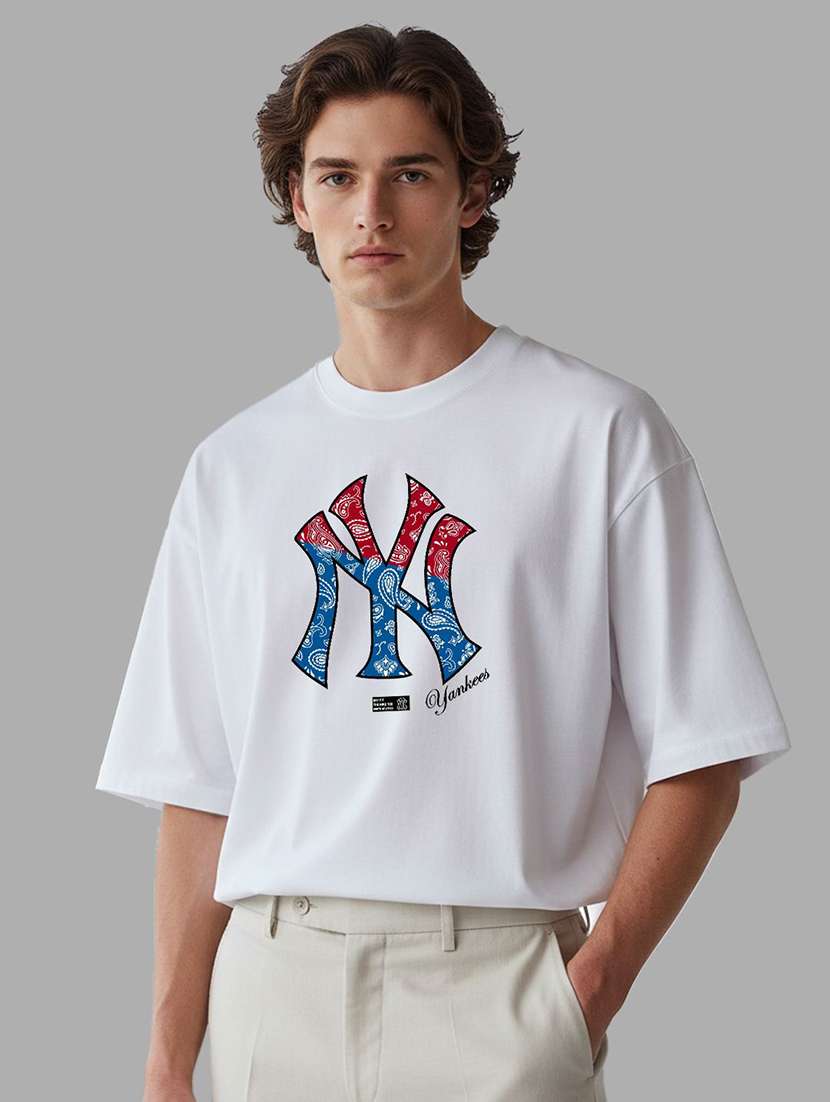 men typographic short sleeve oversized t-shirt - 22399381 -  Standard Image - 2