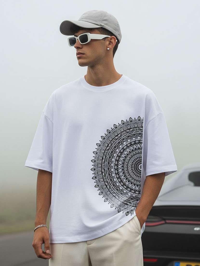 men printed short sleeve oversized t-shirt - 22399382 -  Standard Image - 2