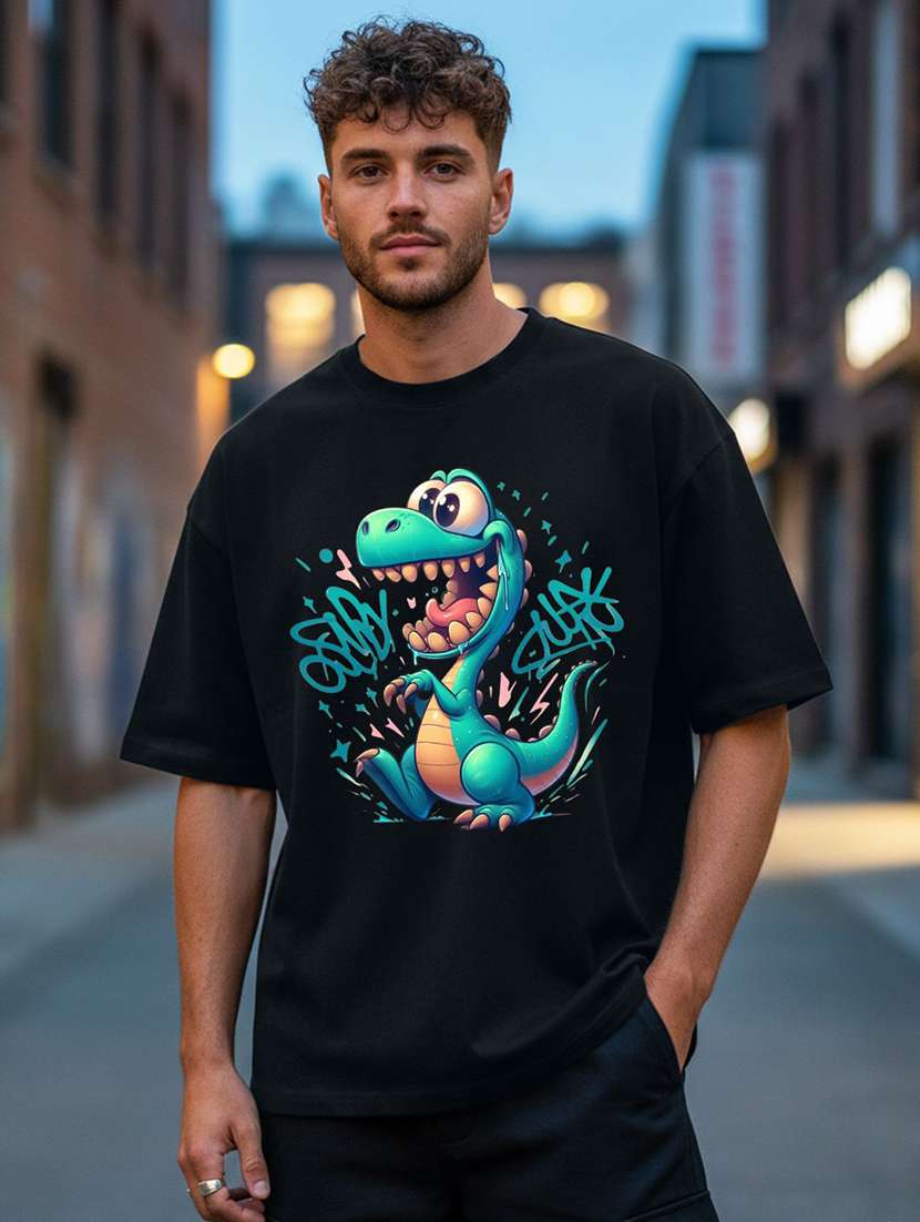 men graphic short sleeve oversized t-shirt