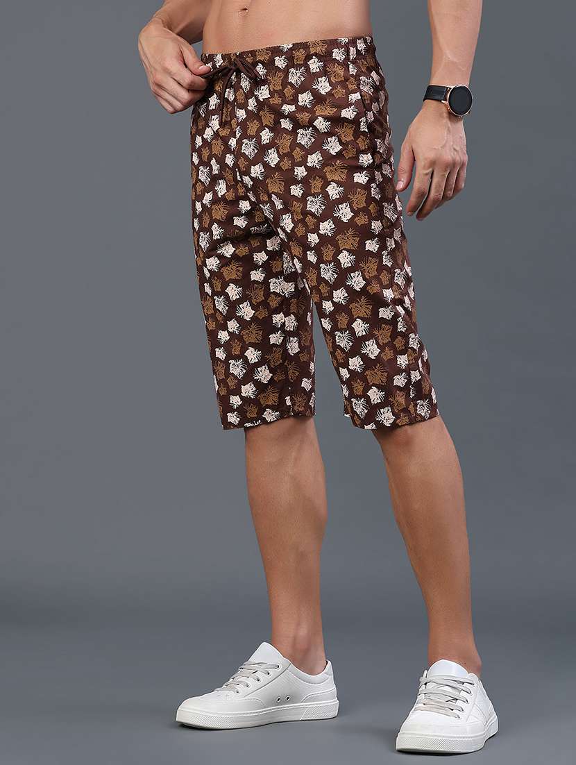 men printed mid rise three fourth shorts - 22399614 -  Standard Image - 2