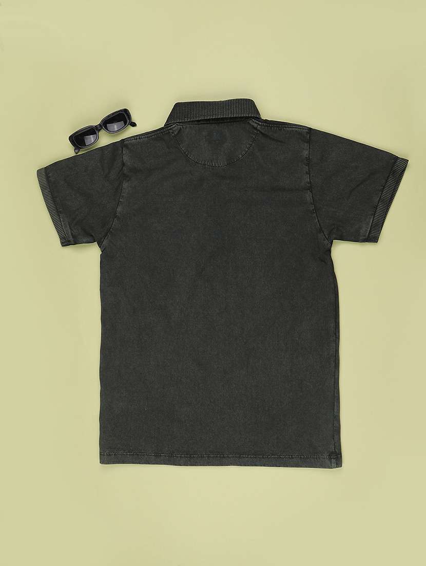 boys solid short sleeves polo neck t-shirt - 22399684 -  Standard Image - 2