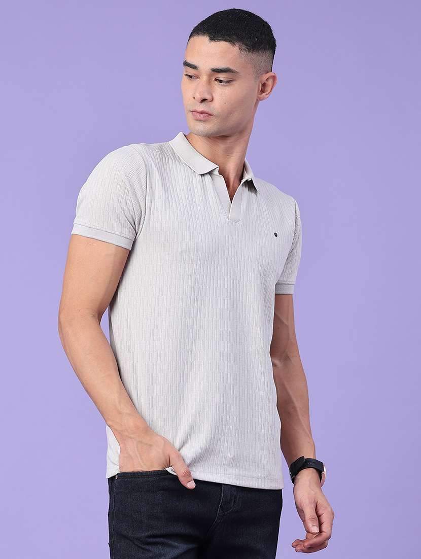 men self design short sleeve slim fit polo t-shirt - 22399852 -  Standard Image - 2