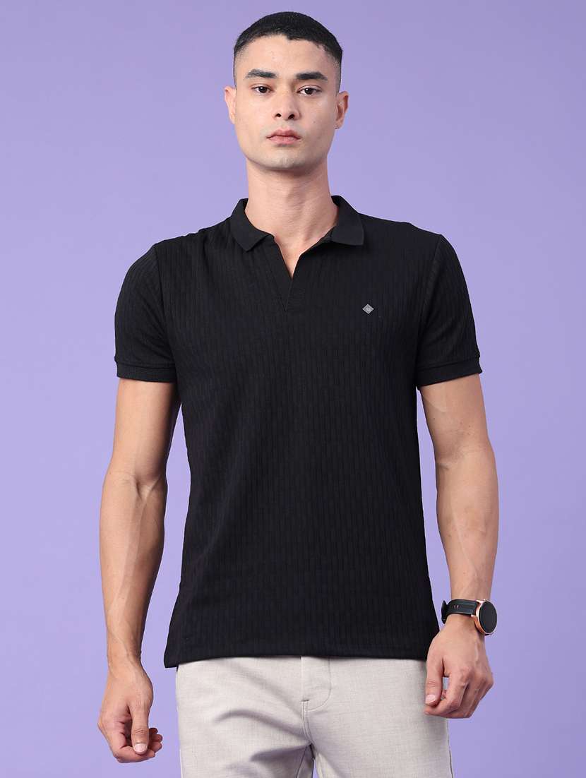 men self design short sleeve slim fit polo t-shirt - 22399858 -  Standard Image - 2