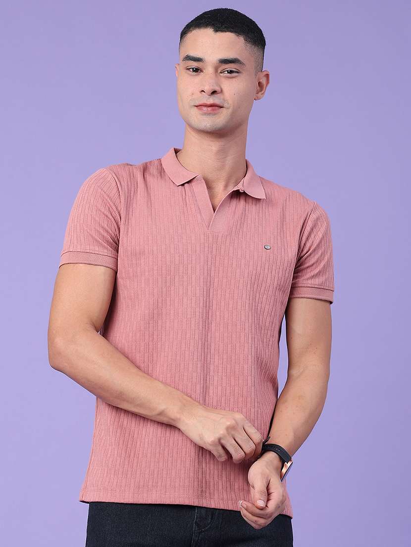 men self design short sleeve slim fit polo t-shirt - 22399859 -  Standard Image - 2