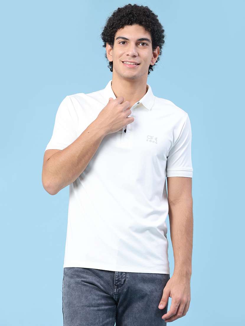 men solid short sleeve slim fit polo t-shirt - 22399860 -  Standard Image - 2