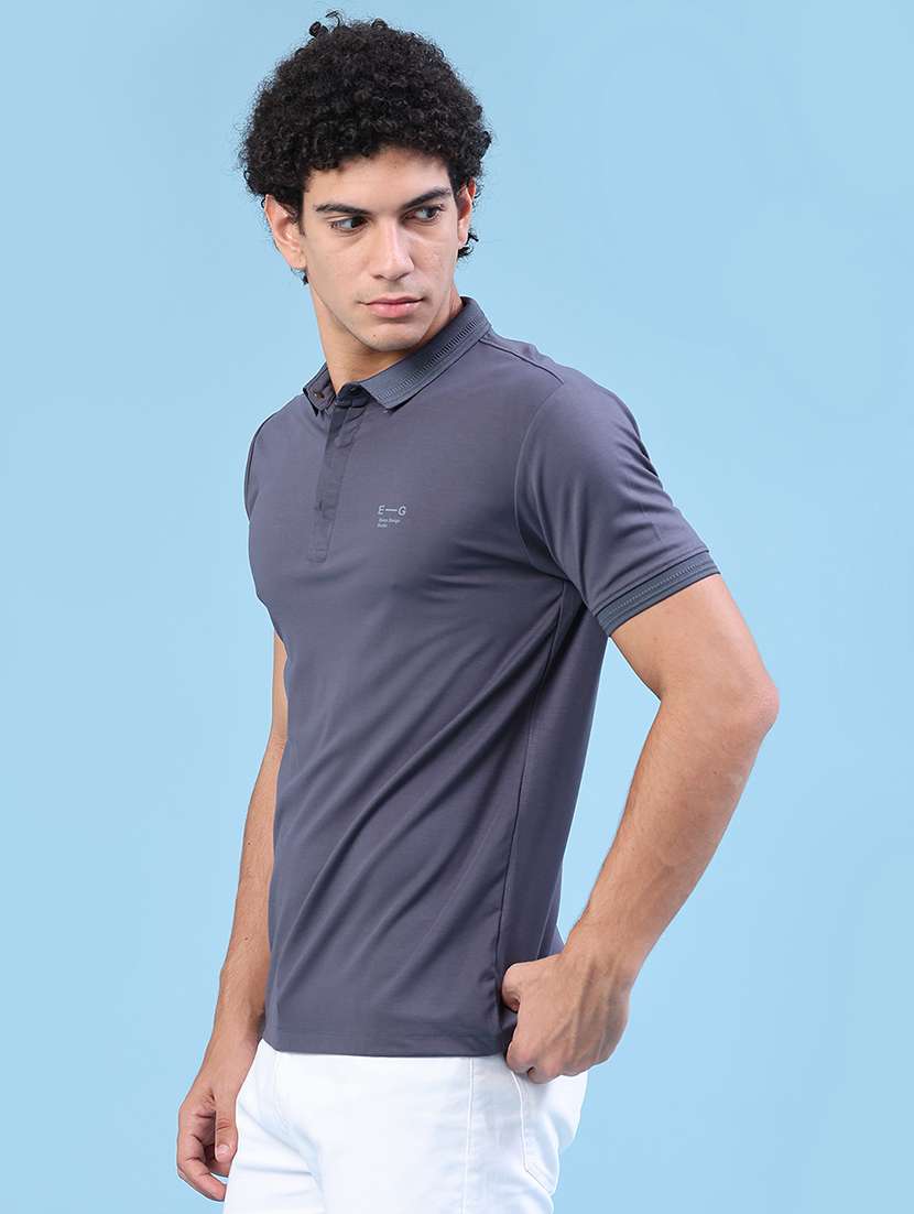 men solid short sleeve slim fit polo t-shirt - 22399863 -  Standard Image - 2