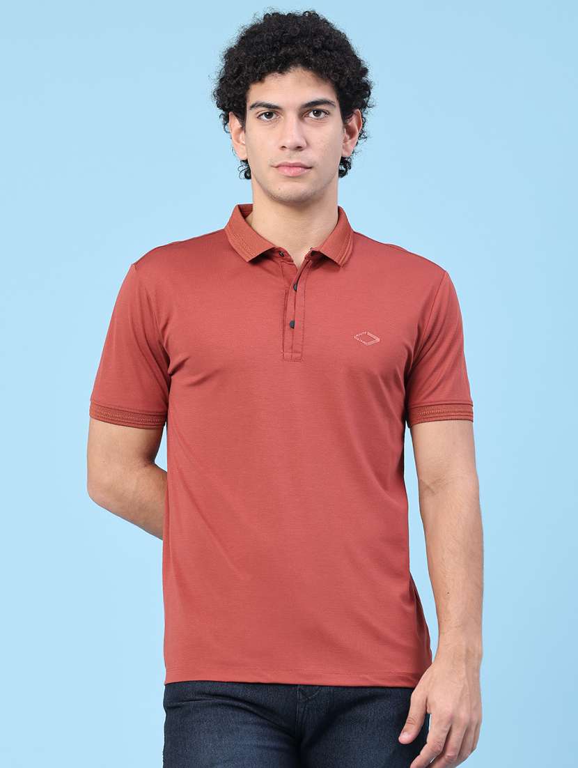 men solid short sleeve slim fit polo t-shirt - 22399864 -  Standard Image - 2