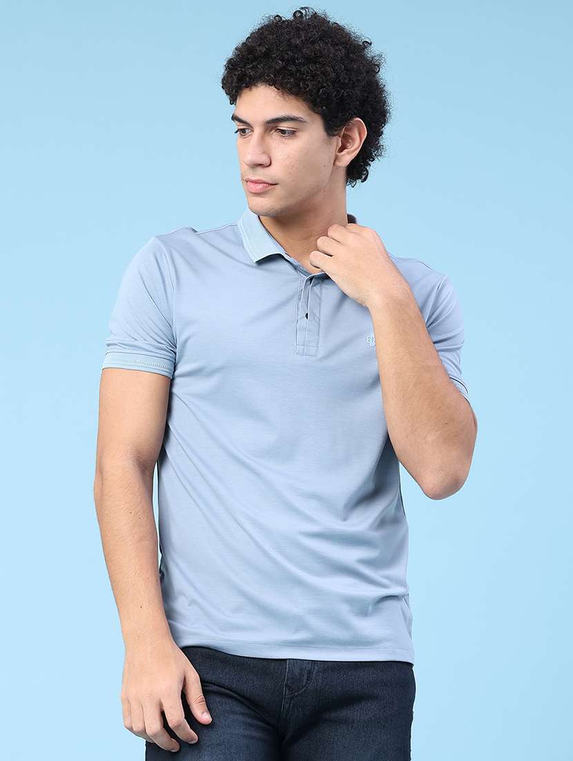 men solid short sleeve slim fit polo t-shirt - 22399865 -  Standard Image - 2
