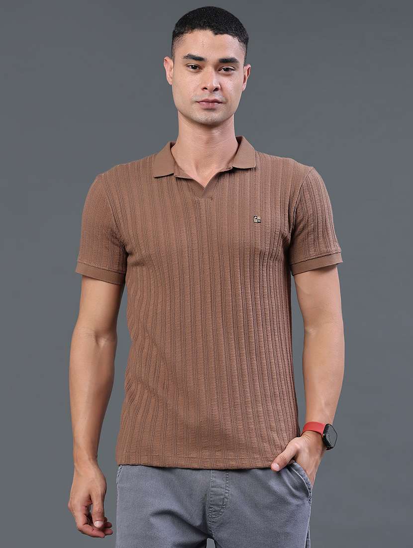men self design short sleeve slim fit polo t-shirt - 22399868 -  Standard Image - 2