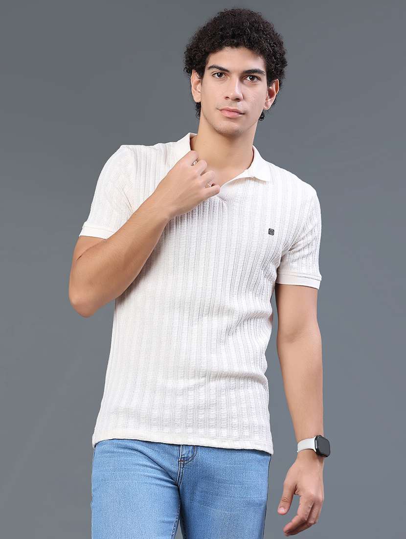 men self design short sleeve slim fit polo t-shirt - 22399872 -  Standard Image - 2