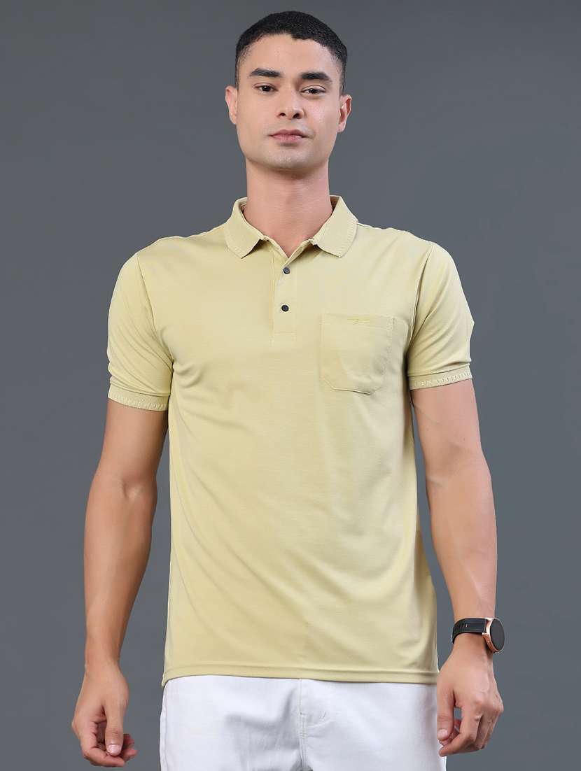 men solid short sleeve slim fit polo t-shirt - 22399879 -  Standard Image - 2