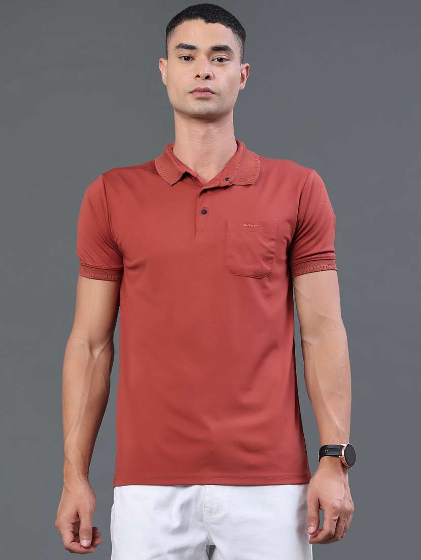 men solid short sleeve slim fit polo t-shirt - 22399880 -  Standard Image - 2