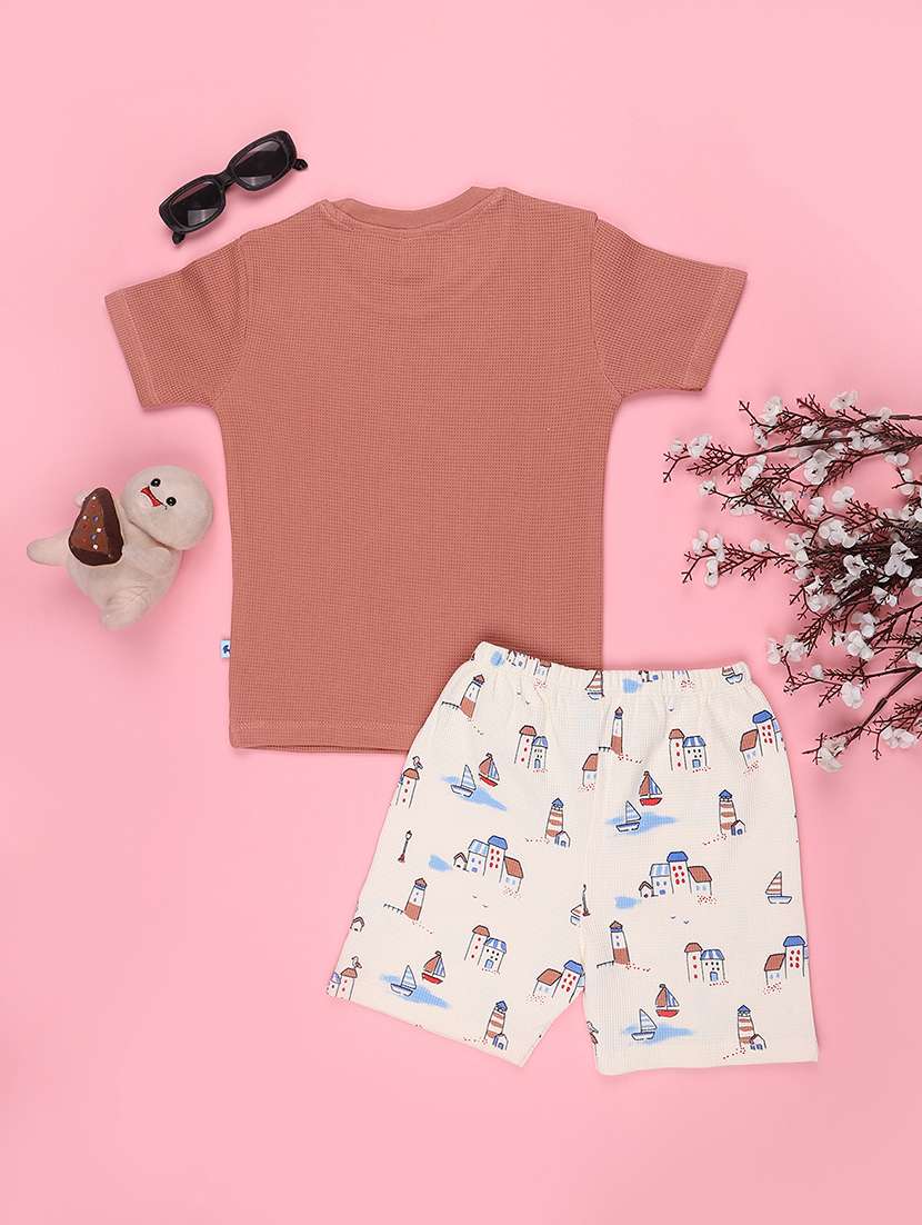 boys printed short sleeves t-shirt and shorts set - 22400614 -  Standard Image - 2