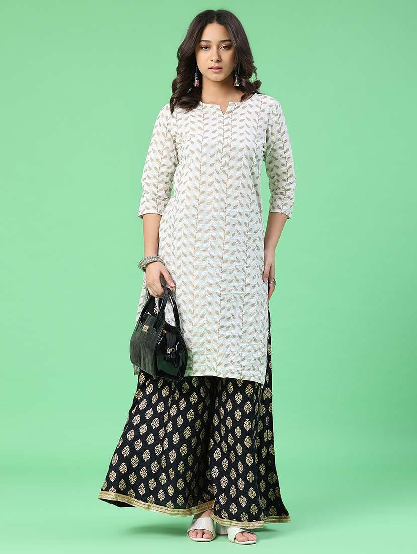 women printed mid rise flared palazzo - 22400626 -  Standard Image - 2