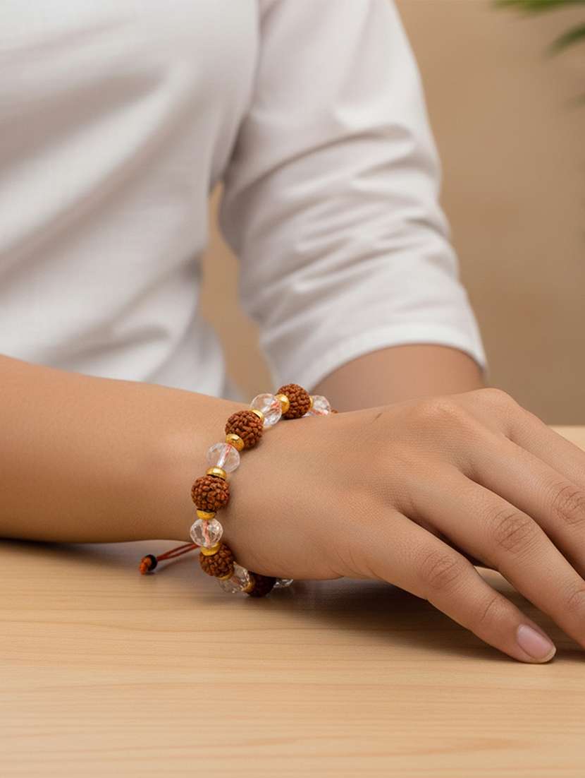 beaded bracelet with rudraksha - 22400992 -  Standard Image - 2