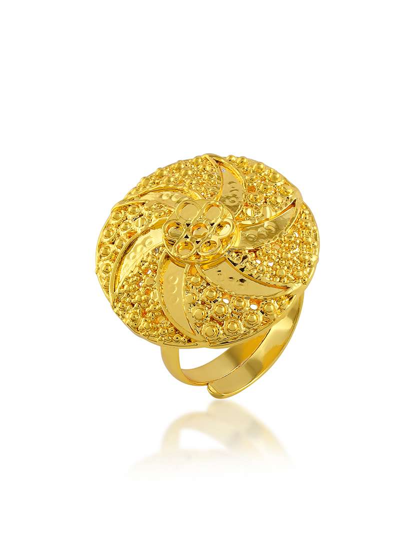brass micron gold plated women finger ring - 22401010 -  Standard Image - 2