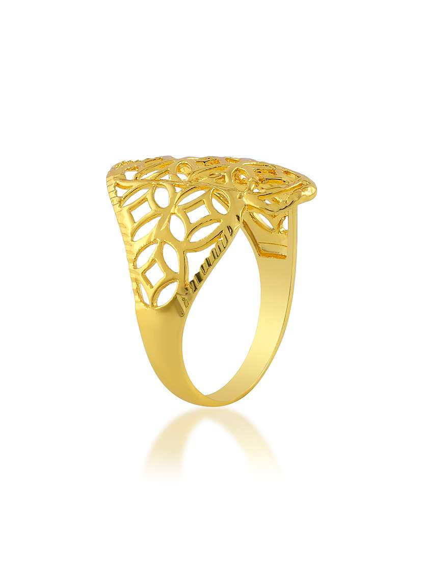 Brass Micron Gold Handmade Finger Ring For Women - 22401011 -  Standard Image - 2