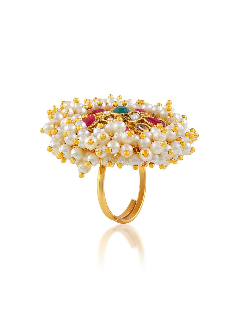 pearl finger ring for women - 22401012 -  Standard Image - 2