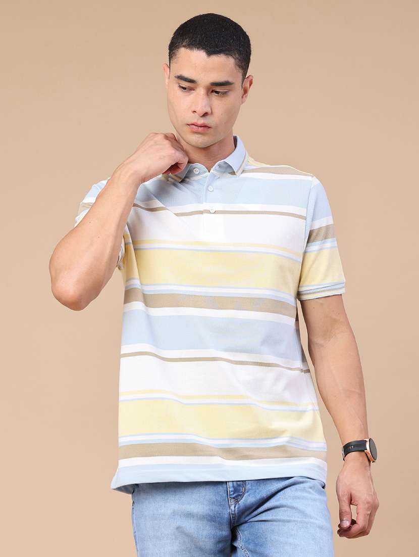 men printed short sleeves polo t-shirt - 22401195 -  Standard Image - 2