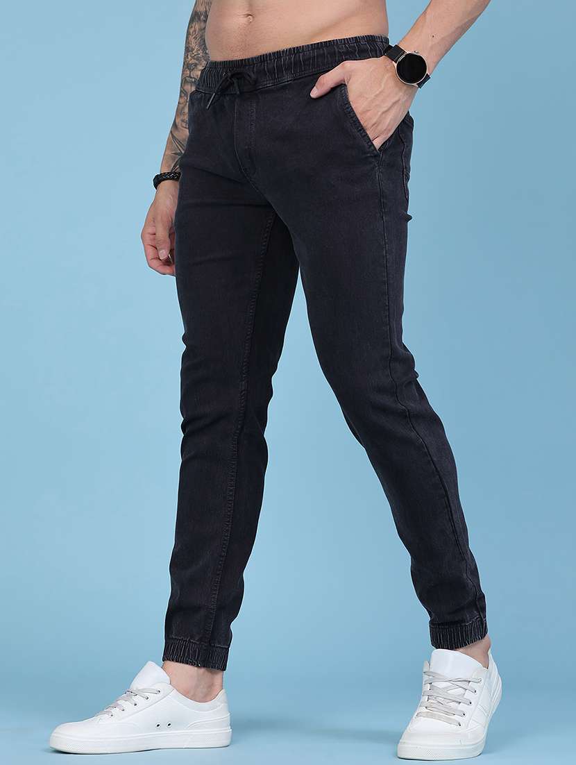 men solid mid rise slim fit jogger - 22401286 -  Standard Image - 2